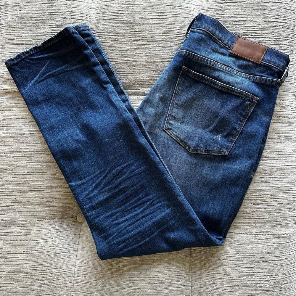 Madewell Women's 
Slim Boyjean Boyfriend Jeans in Dark Blue